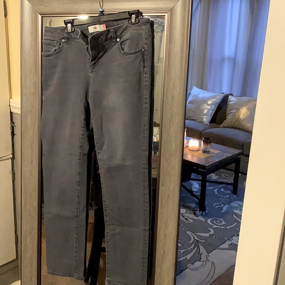Size 10 grey slim boyfriend fit CaBi jeans!!